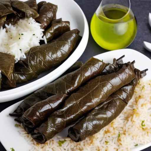 Greek Stuffed Grape Leaves with Beef and Rice