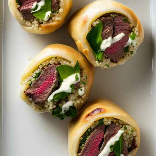 Greek Stuffed Rolls with Beef and Quinoa