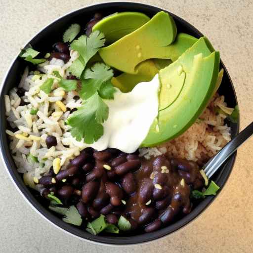 Green and Black Bean Burrito Bowl