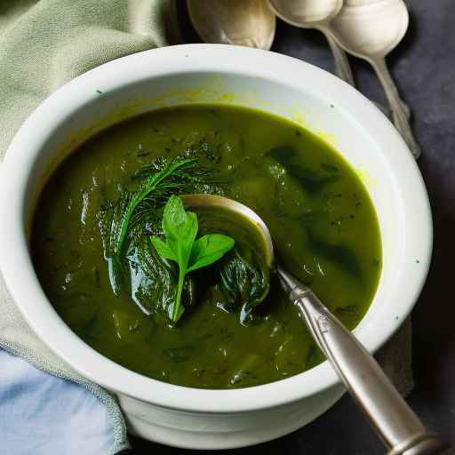 Green Borscht with Spinach and Herbs