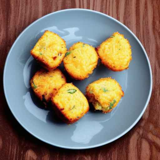 Green Chile and Cheddar Cornbread Bites