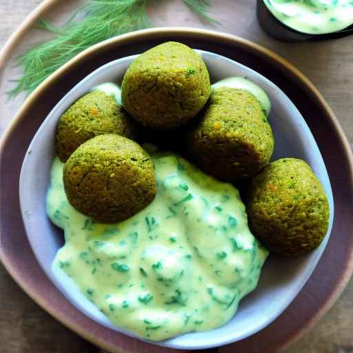 Green Pea Falafel with Lemon-Dill Yogurt Sauce