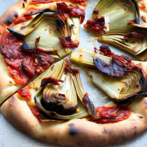 Grilled Artichoke and Sun-Dried Tomato Pizza with Garlic and Parmesan