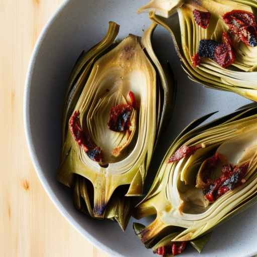 Grilled artichoke and sun-dried tomato with garlic and Parmesan