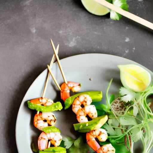 Grilled Avocado Shrimp Skewers