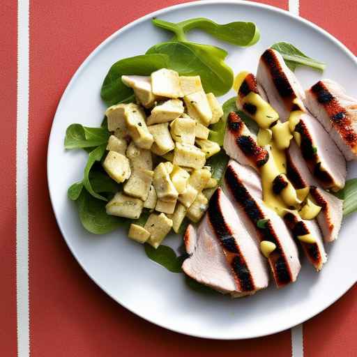 Grilled Chicken and Egg Salad with Honey Mustard Dressing