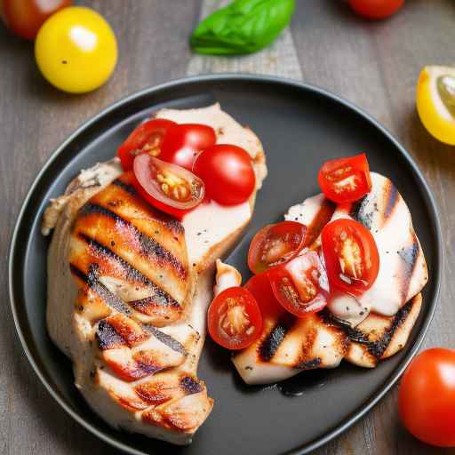 Grilled Chicken Breast with Tomato and Mozzarella