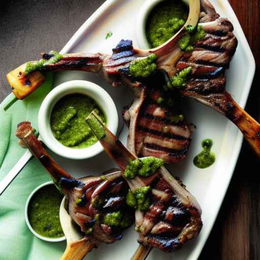 Grilled Lamb Chops with Mint Pesto