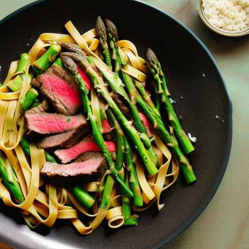 Grilled Steak and Asparagus Pasta