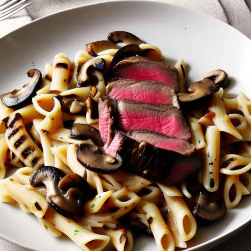 Grilled Steak and Mushroom Pasta