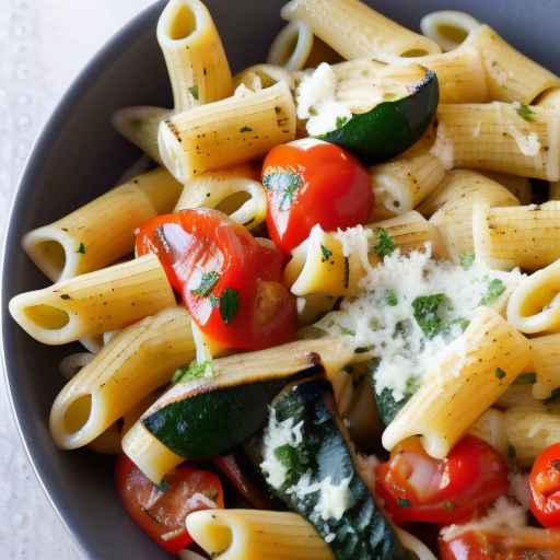 Grilled Vegetable and Mozzarella Pasta