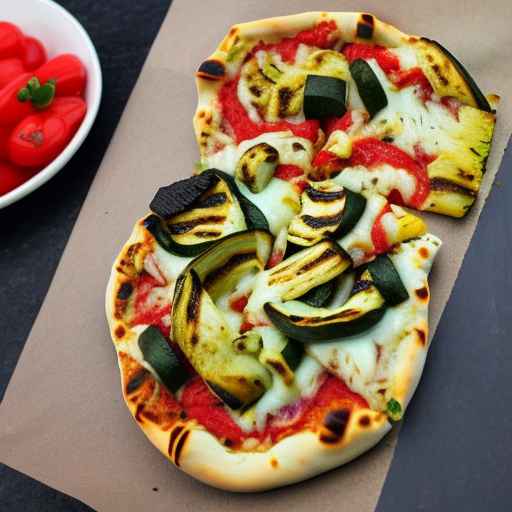 Grilled vegetable stuffed pizza