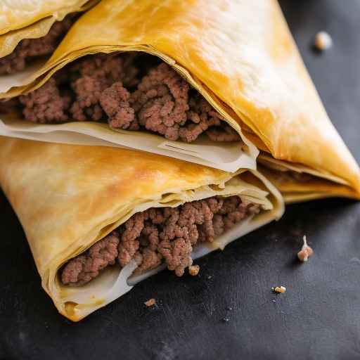 Ground beef and onion turnover