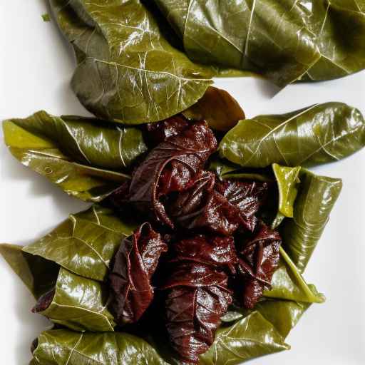 Ground Bison and Quinoa Stuffed Grape Leaves