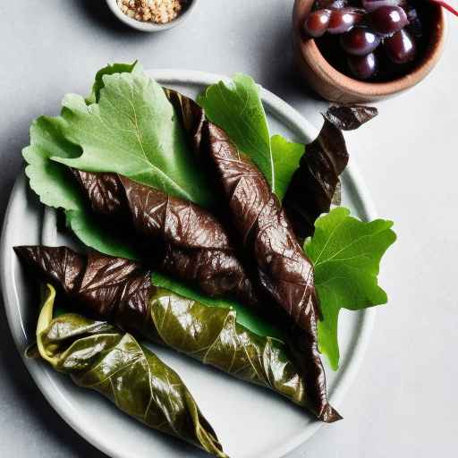 Ground Chicken and Brown Rice Stuffed Grape Leaves