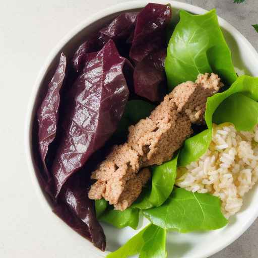 Ground Turkey and Brown Rice Stuffed Grape Leaves