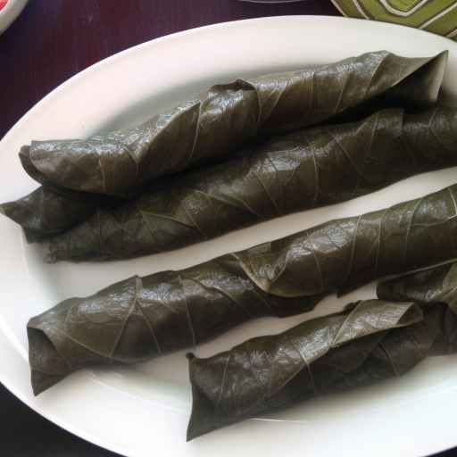 Ground Veal and Rice Stuffed Grape Leaves