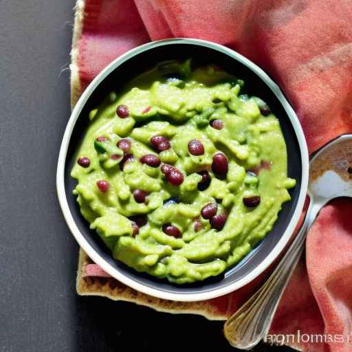 Guacamole Topped Black Bean Soup