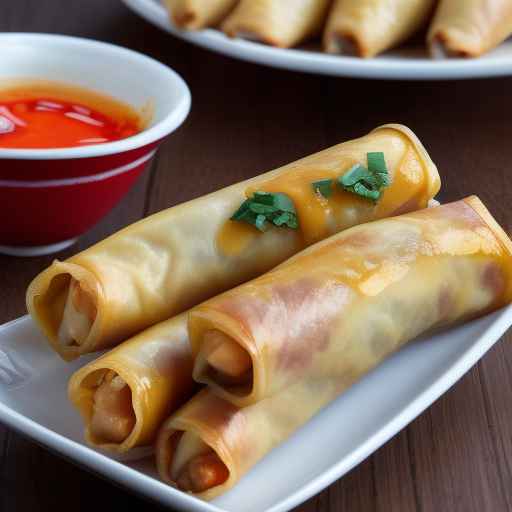 Ham and cheese egg rolls