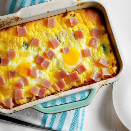 Ham and egg breakfast casserole