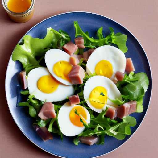 Ham and Egg Salad with Honey Mustard Dressing