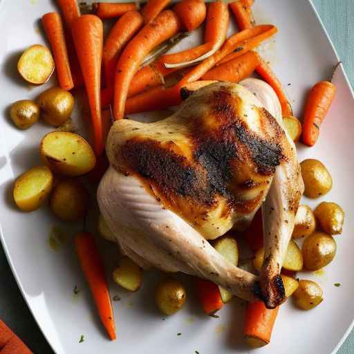 Herb-Roasted Chicken with Potatoes and Carrots