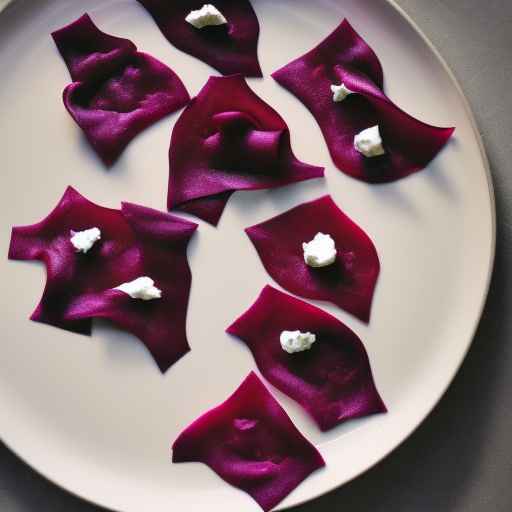 Homemade Beet Ribbons with Goat Cheese Mousse