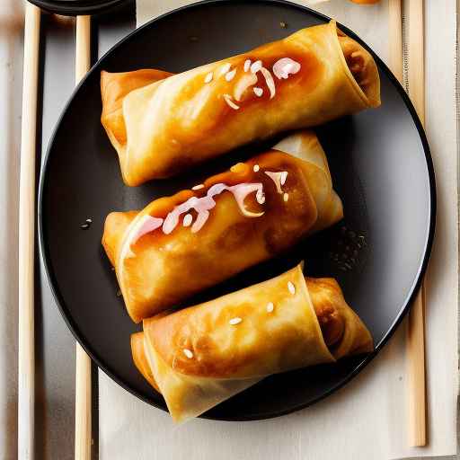 Honey Garlic Chicken Egg Rolls