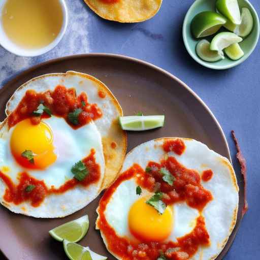 Huevos rancheros with fried egg and salsa