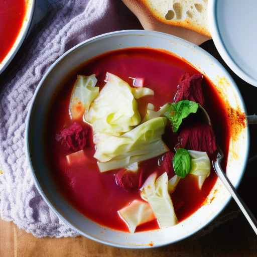 Hungarian Borscht with Cabbage and Paprika