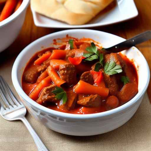 Hungarian Goulash with Peppers and Carrots