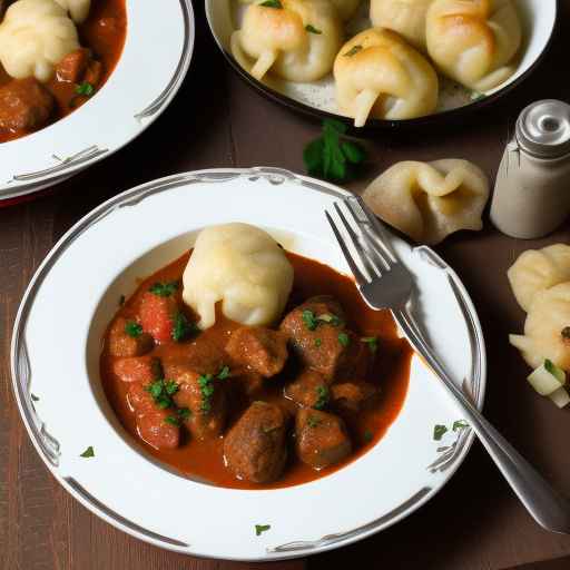 Hungarian Lamb and Potato Goulash with Dumplings