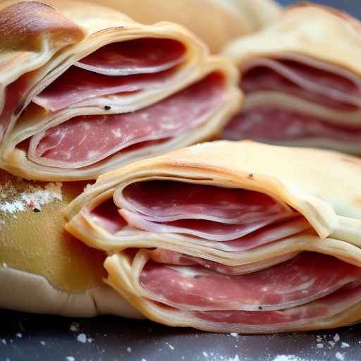 Italian Calzone with Prosciutto, Salami, and Mortadella