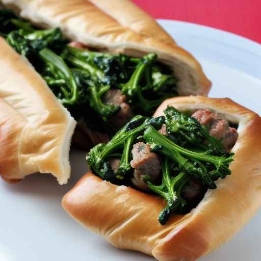 Italian sausage and broccoli rabe turnover