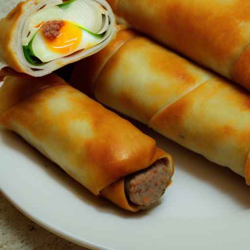 Italian sausage and egg rolls