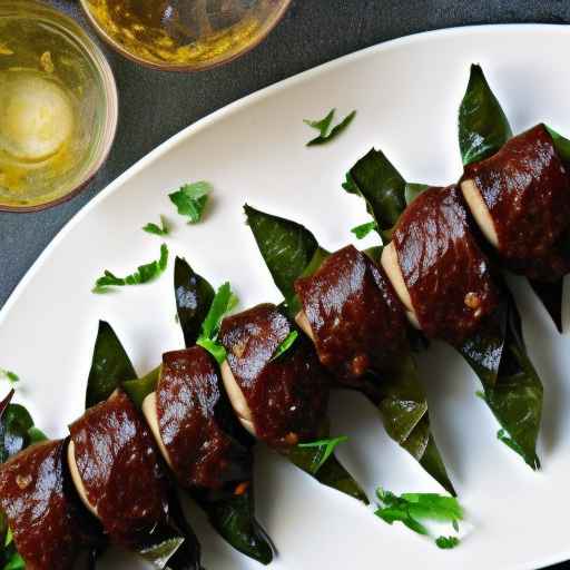 Italian Sausage and Quinoa Stuffed Grape Leaves