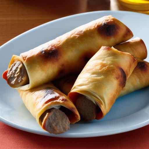 Italian Sausage Egg Rolls