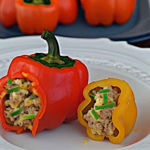 Jack-O-Lantern Stuffed Bell Peppers