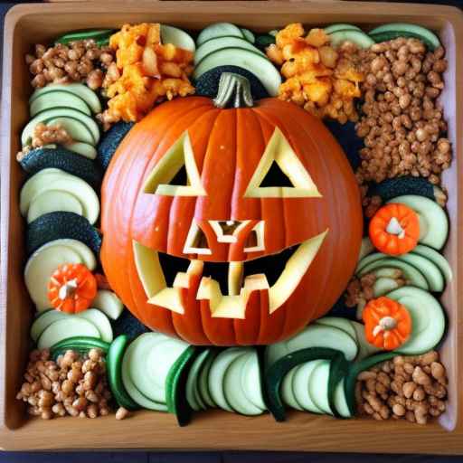 Jack-O-Lantern Veggie Tray