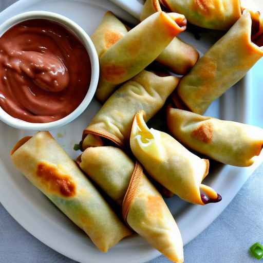 Jalapeño popper egg rolls with creamy dip