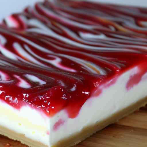 Jam-Swirled Cheesecake Bars