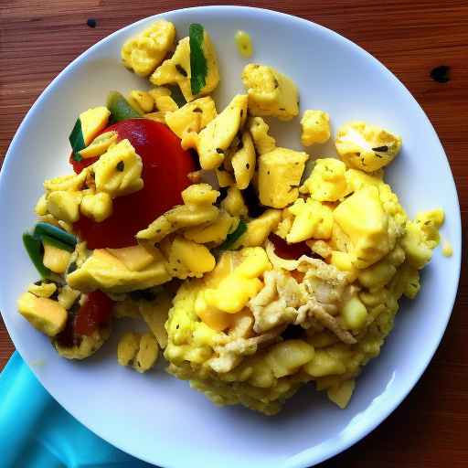 Jamaican ackee and saltfish with scrambled egg