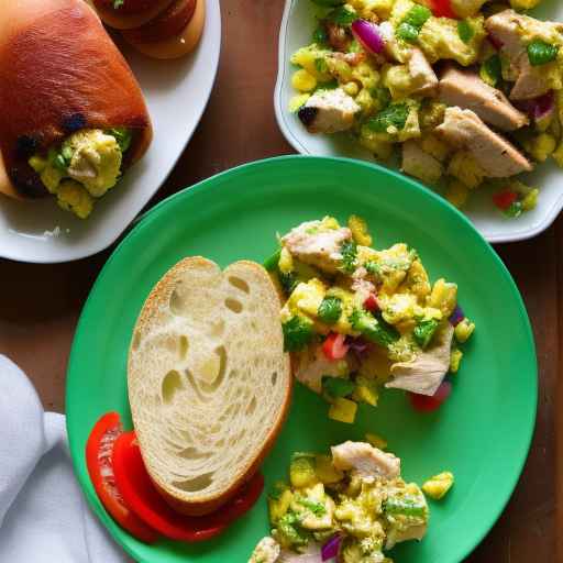 Jamaican Egg Salad with Jerk Chicken