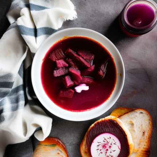 Jewish Borscht with Beef Brisket and Beets