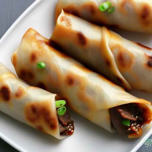 Korean-style beef and rice egg rolls