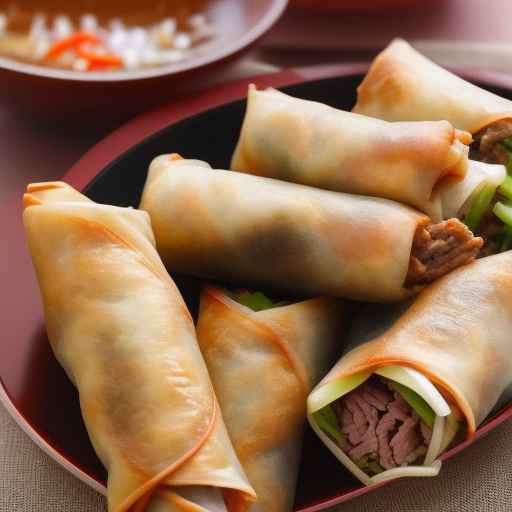 Korean Pork Egg Rolls