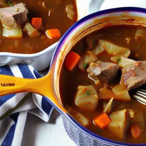 Lamb and Cabbage Stew with Caraway Seeds