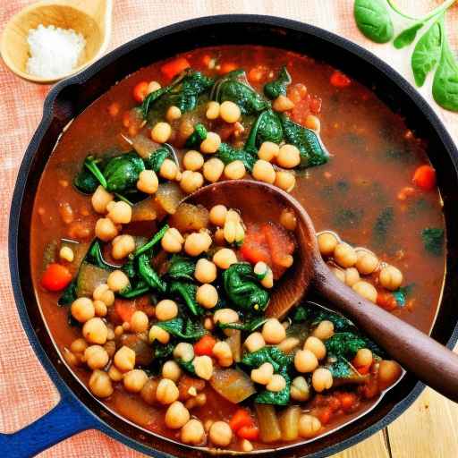 Lamb and Chickpea Stew with Spinach