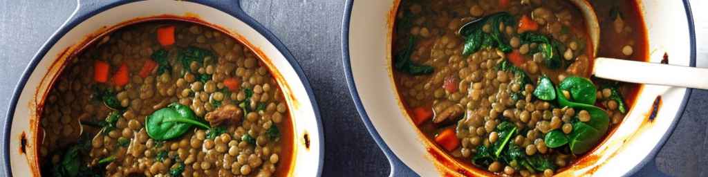 Lamb and Lentil Stew with Spinach