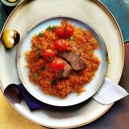 Lamb and Rice Mastava with Tomato and Saffron